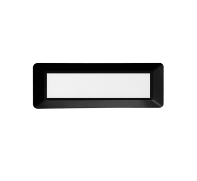 LED WALL RECTANGLE LUMINAIRE BLACK 230V AC IP65 4W 3000K 290LM RA80