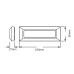 LED WALL RECTANGLE LUMINAIRE BLACK 230V AC IP65 4W 3000K 290LM RA80