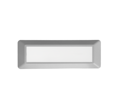 LED WALL RECTANGLE LUMINAIRE GREY 230V AC IP65 4W 3000K 290LM RA80