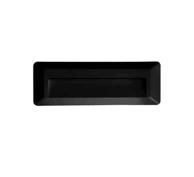 LED WALL RECTANGLE LUMINAIRE BLACK 230V AC IP65 2W 3000K 100LM RA80