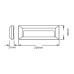 LED WALL RECTANGLE LUMINAIRE BLACK 230V AC IP65 2W 3000K 100LM RA80