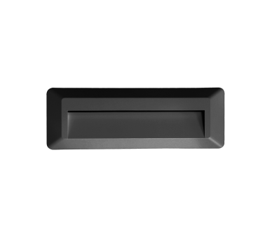 LED WALL RECTANGLE LUMINAIRE DARK GREY 230V AC IP65 2W 3000K 100LM RA80