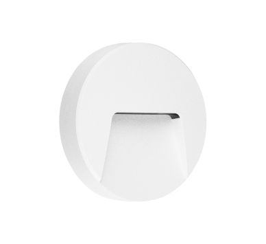 LED WALL ROUND LUMINAIRE WHITE 230V AC IP65 3W 3000K 200LM RA80