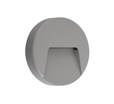 LED WALL ROUND LUMINAIRE GREY 230V AC IP65 3W 3000K 200LM RA80