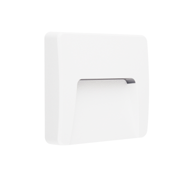 LED WALL SQUARE LUMINAIRE WHITE 230V AC IP65 3W 3000K 200LM RA80