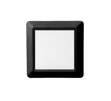 LED WALL SQUARE LUMINAIRE BLACK 230V AC IP65 4W 3000K 270LM RA80
