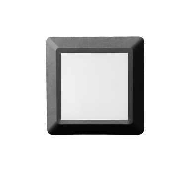 LED WALL SQUARE LUMINAIRE DARK GREY 230V AC IP65 4W 3000K 270LM RA80