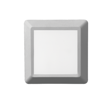 LED WALL SQUARE LUMINAIRE GREY 230V AC IP65 4W 3000K 270LM RA80