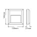LED WALL SQUARE LUMINAIRE RUST 230V AC IP65 2W 3000K 100LM RA80