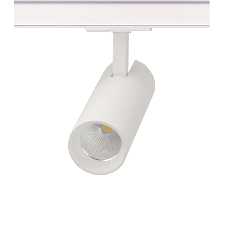 SAND WHITE LED TRACK LUMINAIRE 10W 3000K 1-PHASE 36° 1000LM 230V AC Ra80 Φ55*153MM 5YRS
