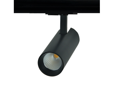 SAND BLACK LED TRACK LUMINAIRE 10W 4000K 1-PHASE 36° 1050LM 230V AC Ra80 Φ55*153MM 5YRS