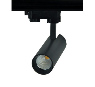 SAND BLACK LED TRACK LUMINAIRE 10W 4000K 3-PHASE 36° 1050LM 230V AC Ra80 Φ55*153MM 5YRS