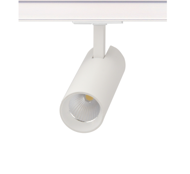 SAND WHITE LED TRACK LUMINAIRE 10W 4000K 1-PHASE 36° 1050LM 230V AC Ra80 Φ55*153MM 5YRS