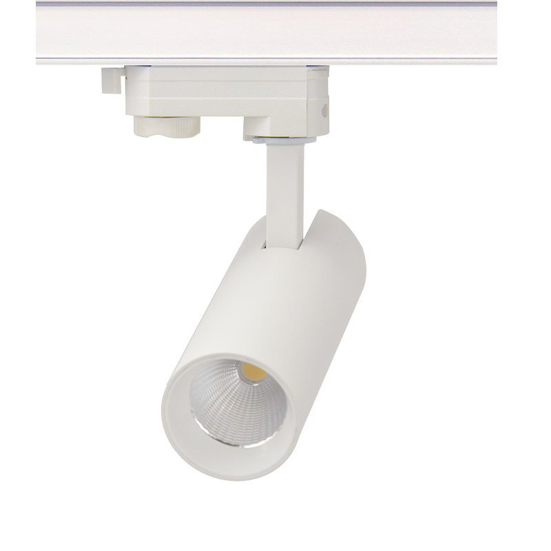 SAND WHITE LED TRACK LUMINAIRE 10W 4000K 3-PHASE 36° 1050LM 230V AC Ra80 Φ55*153MM 5YRS