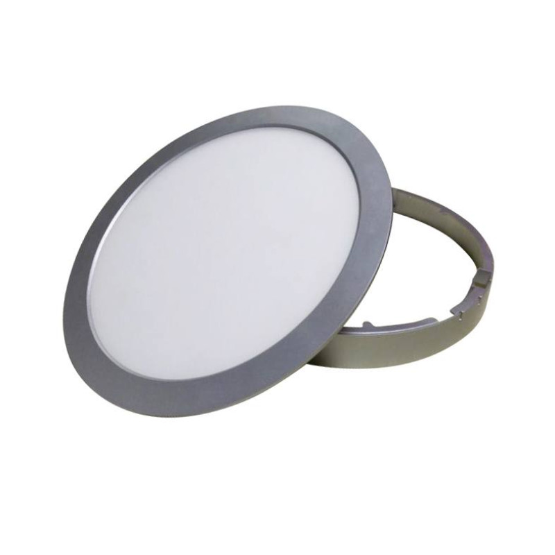 Υ/Κ SILVER LED ROUND PC SLIM PANEL 14W 6000K 990Lm230V Φ170 Ra80