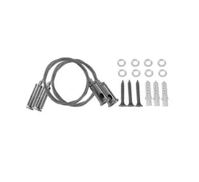 HANGING KIT FOR PROFILE WITH 1PC STEEL WIRE 2m & INSTALLATION ACCESSORIES