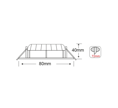 NETTO SQUARE N.MAT MOV. LED SPOT 6W 3000K 410Lm COB 230V 60° Ra80