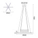 ΚΡΕΜΑΣΤΟ Φ/Σ LED 27W 3000K 2850LM CANELA ΞΥΛΟ+ΛΕΥΚΟ ΜΕΤ/ΚΟ D56XH100CM