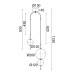 ΚΡΕΜΑΣΤΟ Φ/Σ LED 15W 3000K 1500LM AMELIA ΜΑΥΡΟ ΜΕΤ/ΚΟ+ΛΕΥΚΟ ΓΥΑΛΙ D37XH130CM
