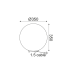 ΕΠΙΔΑΠΕΔΙΟ Φ/Σ 1ΧΕ27 ΛΕΥΚΟ ΓΥΑΛΙ+ΠΛΑΣΤΙΚΟ Φ35ΧΗ35CM LUNA