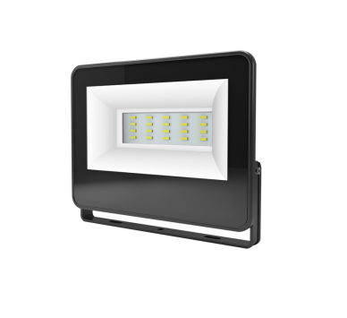 BLACK LED SMD FLOOD LUMINAIRE IP66 20W 6000K 2200Lm 230V AC RA80