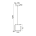 ΚΡΕΜΑΣΤΟ Φ/Σ LED 8W 3000K 780LM ΛΕΥΚΟ ΜΕΤΑΛΛΙΚΟ 22X11XH129CM EUCLID1