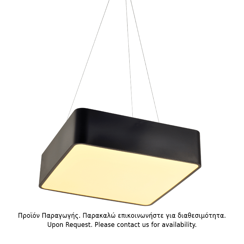 ΚΡΕΜΑΣΤΟ Φ/Σ LED 40W 3200LM 3000K ΜΑΥΡΟ ΜΕΤ/ΚΟ 48X48XH140CM EMERY