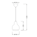 NETTO ΚΡΕΜΑΣΤΟ ΔΙΑΦΑΝΕΣ ΓΥΑΛΙ Φ17cm 1X40W E27 BLOOM