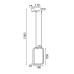 ΚΡΕΜΑΣΤΟ Φ/Σ LED 11W 3000K 1044LM ΛΕΥΚΟ ΜΕΤΑΛΛΙΚΟ 18X11XH136CM SYMETRIA