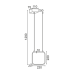 ΚΡΕΜΑΣΤΟ Φ/Σ LED 9W 3000K 870LM ΜΑΥΡΟ ΜΕΤΑΛΛΙΚΟ 22X11XH129CM SYMETRIA
