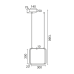 ΚΡΕΜΑΣΤΟ Φ/Σ LED 14W 3000K 1330LM ΜΑΥΡΟ ΜΕΤΑΛΛΙΚΟ 30X14XH136CM SYMETRIA