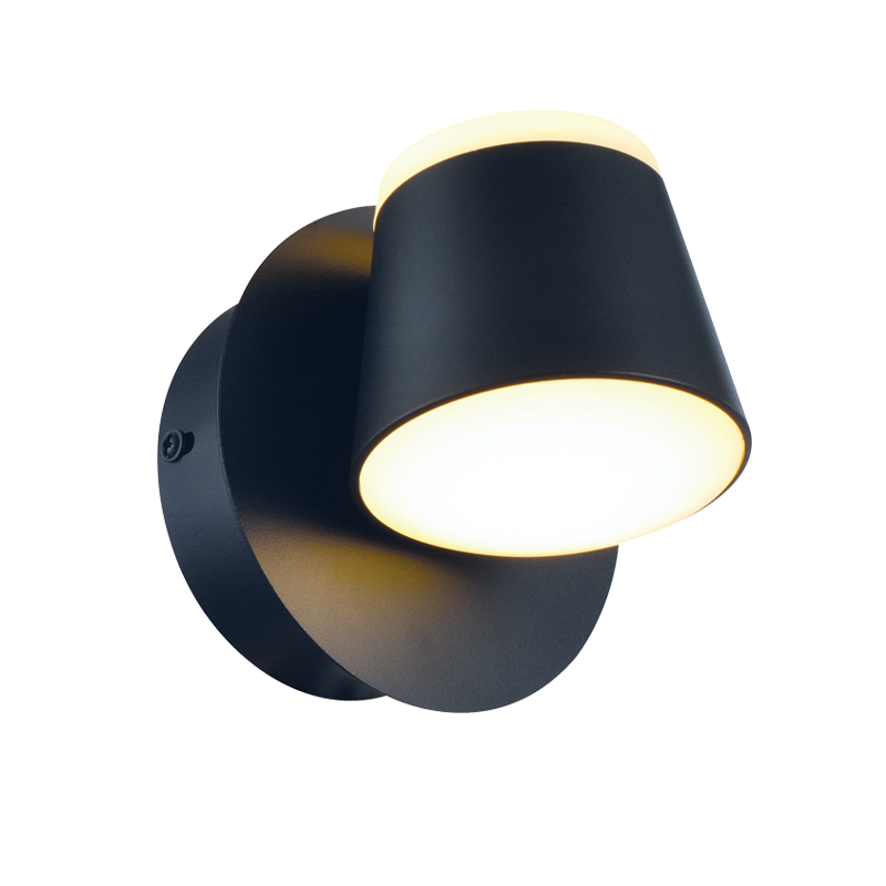 ΕΠΙΤΟΙΧΟ Φ/Σ LED 8W 3000K 640LM ΜΑΥΡΟ ΜΕΤ/ΚΟ 12X12X13CM LUCIDO