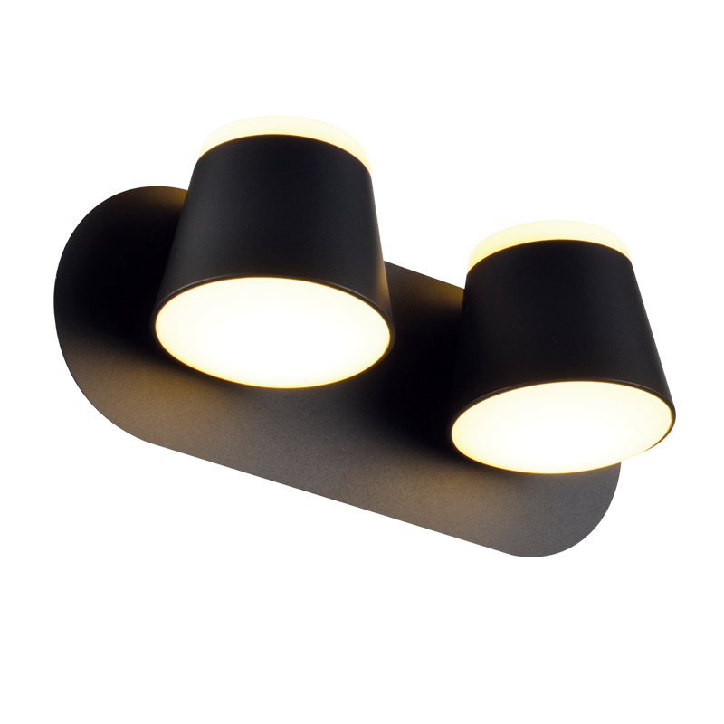 ΕΠΙΤΟΙΧΟ Φ/Σ LED 16W 3000K 1280LM ΜΑΥΡΟ ΜΕΤ/ΚΟ 27X12X11CM LUCIDO
