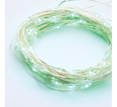 100 LED ΛΑΜΠΑΚ ΣΕΙΡΑ ΧΡΟΝΟΔΙΑΚ ΠΡΑΣΙΝΟ ΑΣΗΜΙ ΚΑΛΩΔ ΧΑΛΚΟΥ & ΜΠΑΤΑΡ 3xAA IP44 10m+10cm