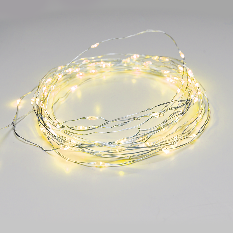 100 LED ΛΑΜΠΑΚ ΣΕΙΡΑ ΚΙΤΡΙΝΟ ΑΣΗΜΙ ΚΑΛΩΔ ΧΑΛΚΟΥ ΑΝΤΑΠΤΟΡ(3VDC) & 8 ΠΡΟΓΡΑΜ IP44 10m+3m 1.8W