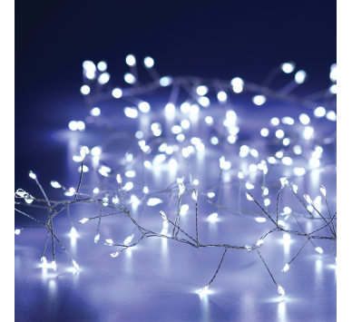 50 CLUSTER LED ΛΑΜΠΑΚ ΣΕΙΡΑ ΨΥΧΡΟ ΛΕΥΚΟ ΑΣΗΜΙ ΚΑΛΩΔ ΧΑΛΚΟΥ & ΜΠΑΤΑΡ 3xAA IP20 2.5m+30cm 3W