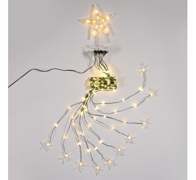 190 LED ΧΤΑΠΟΔΙ ΛΑΜΠ. ΜΕ ΑΣΤΕΡΙ,WW, USB REMOTE ΜΕ 8 ΠΡΟΓΡ., 10 ΟΥΡΕΣ IP44, 10*180cm, 5m ΚΑΛΩΔ ΤΡΟΦ.
