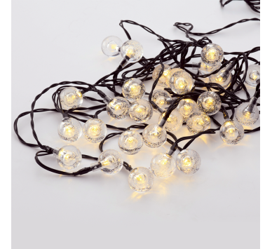 30 WW SOLAR LEDS, ΠΛΑΣΤΙΚΑ ΜΠΑΛ. ΛΑΜΠ. ΣΕΙΡΑ, ΜΠΑΤ., ΦΒ ΠΑΝΕΛ, FLASH, ΜΑΥΡΟ ΚΑΛ., IP44, 4.35m+2m