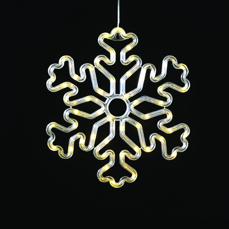 "PLASTIC SNOWFLAKE" 50 LED ΛΑΜΠΑΚΙΑ WW ΜΠΑΤ. (3ΧΑΑ)/USB, IP20, 30.5*0.7*27.5