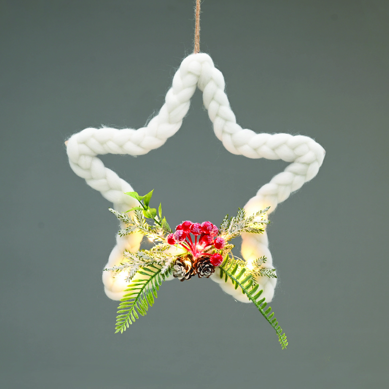 PENDANT STAR 10 LED ΛΑΜΠ ΚΑΛΩΔΙΟ ΧΑΛΚΟΥ ΘΕΡΜΟ ΣΤΑΘΕΡΟ ΜΠΑΤ (2ΧΑΑ) 30cm IP20 0,3m ΚΑΛ^