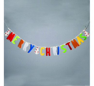 MERRY XMAS GARLAND 14 LED ΛΑΜΠ ΚΑΛΩΔΙΟ ΧΑΛΚΟΥ ΘΕΡΜΟ ΣΤΑΘΕΡΟ ΜΠΑΤ (2ΧΑΑ) 1,2m IP20 0,3m ΚΑΛ^