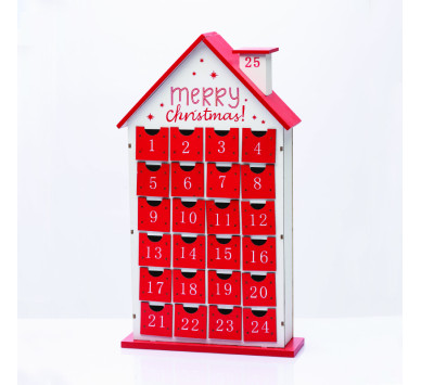 WOODEN CALENDAR WITH DRAWERS 24*7,5*42,5cm^