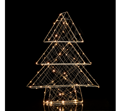  "3D Copper Wire Metal Motifs" ΔΕΝΤΡΟ 100ΜINI LED ΛΑΜΠΑΚ ΜΕ ΚΑΛΩΔΧΑΛΚΟΥ & ΑΝΤΑΠΤΡΟΡΑ(3V DC)ΘΕΡΜΟ