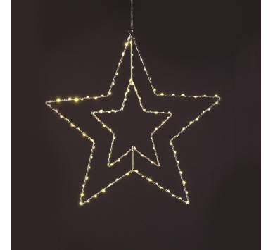  "SILVER STAR" 113 ΜΙΝΙ LED ΛΑΜ, WW, ΑΣΗΜΙ ΚΑΛΩΔ. ΧΑΛΚΟΥ,ΑΝΤΑΠΤ.(4.5VDC),IP44 56CM & 3M ΔΙΑΦ. ΚΑΛ.