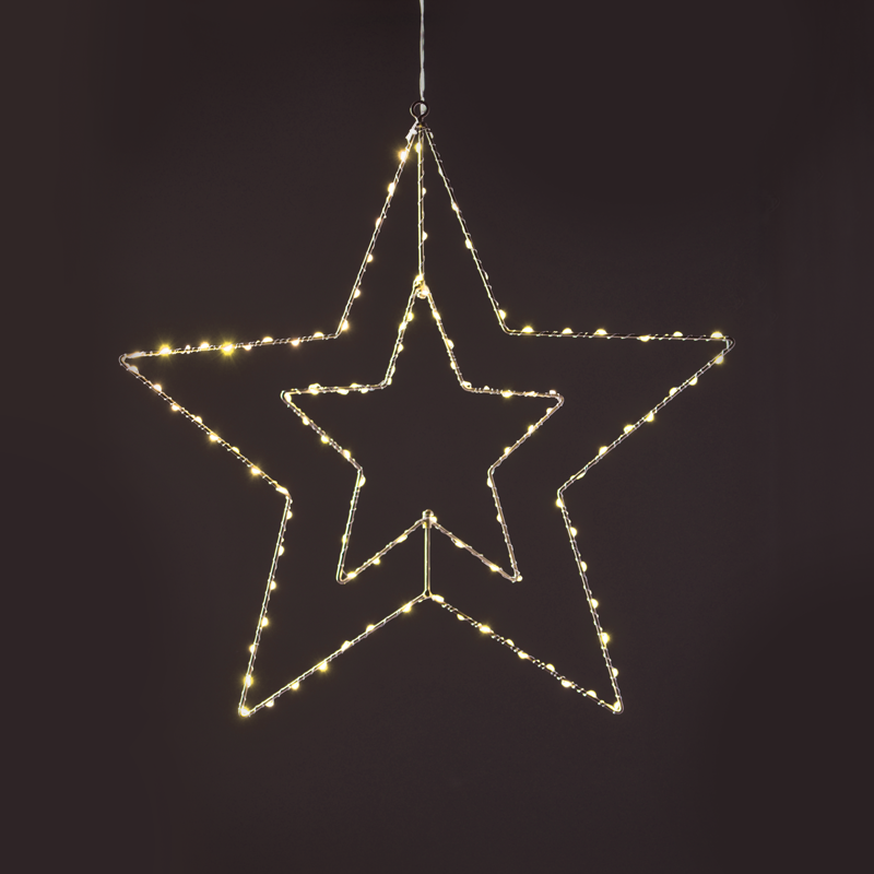  "SILVER STAR" 113 ΜΙΝΙ LED ΛΑΜ, WW, ΑΣΗΜΙ ΚΑΛΩΔ. ΧΑΛΚΟΥ,ΑΝΤΑΠΤ.(4.5VDC),IP44 56CM & 3M ΔΙΑΦ. ΚΑΛ.