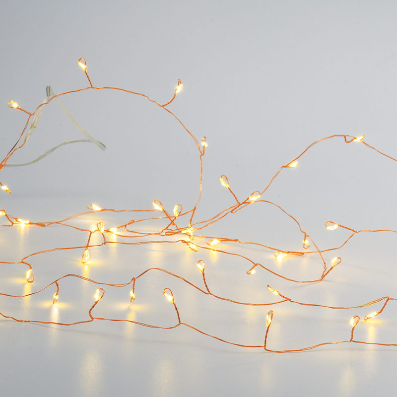  300 CLUSTER LED ΛΑΜΠΑΚ ΣΕΙΡΑ, WW, ΧΑΛΚΙΝΟ ΚΑΛΩΔ.,ΑΝΤΑΠΤ.(4.5VDC) & 8 ΠΡΟΓΡΑΜ.,IP44  3m+3m 6W