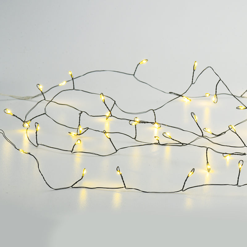  300 CLUSTER LED ΛΑΜΠΑΚ ΣΕΙΡΑ, WW, ΜΑΥΡΟ ΚΑΛΩΔ. ΧΑΛΚΟΥ,ΑΝΤΑΠΤ.(4.5VDC) & 8 ΠΡΟΓΡΑΜ.,IP44  3m+3m 6W
