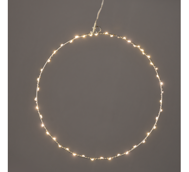  "D30CM SILVER ROUND" 45 ΜΙΝΙ LED ΛΑΜ, WW, ΑΣΗΜΙ ΚΑΛΩΔ. ΧΑΛΚΟΥ,ΑΝΤΑΠΤ.(3VDC),IP44, 3M ΔΙΑΦ ΚΑΛ