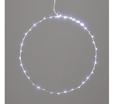  "D30CM SILVER ROUND" 45 ΜΙΝΙ LED ΛΑΜ, CW, ΑΣΗΜΙ ΚΑΛΩΔ. ΧΑΛΚΟΥ,ΑΝΤΑΠΤ.(3VDC),IP44, 3M ΔΙΑΦ ΚΑΛ