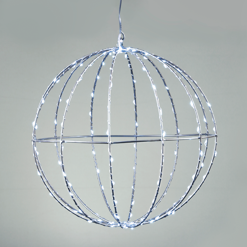  "D20CM SILVER BALL" 96 ΜΙΝΙ LED ΛΑΜ, CW, ΑΣΗΜΙ ΚΑΛΩΔ. ΧΑΛΚΟΥ,ΑΝΤΑΠΤ.(4.5VDC),IP44, 3M ΔΙΑΦ. ΚΑΛ.